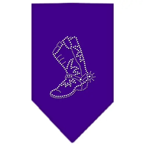 Boot Rhinestone Bandana Purple Small Default Title