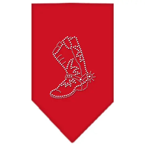 Boot Rhinestone Bandana Red Large Default Title