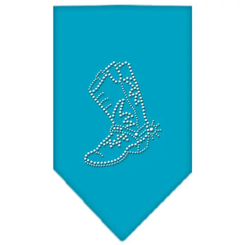 Boot Rhinestone Bandana Turquoise Small Default Title