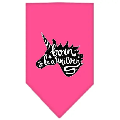 Born To Be A Unicorn Screen Print Bandana Bright Pink Large Default Title