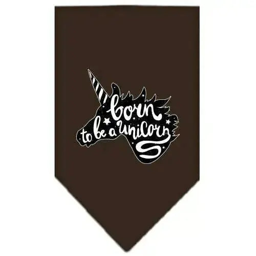 Born-To-Be-A-Unicorn-Screen-Print-Bandana-Cocoa-Large-GreatEagleInc-319348987