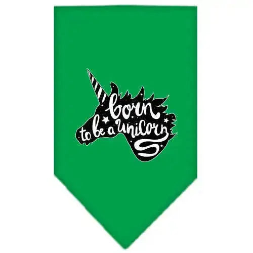 Born-To-Be-A-Unicorn-Screen-Print-Bandana-Emerald-Green-Large-GreatEagleInc-319348875
