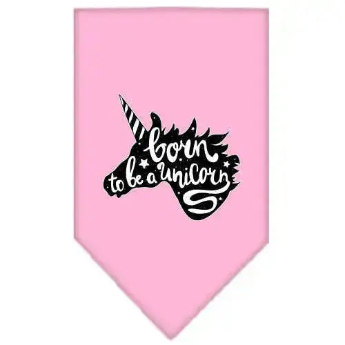 Born-To-Be-A-Unicorn-Screen-Print-Bandana-Light-Pink-Small-GreatEagleInc-319347223