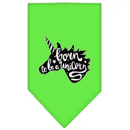 Born-To-Be-A-Unicorn-Screen-Print-Bandana-Lime-Green-Large-GreatEagleInc-319348640