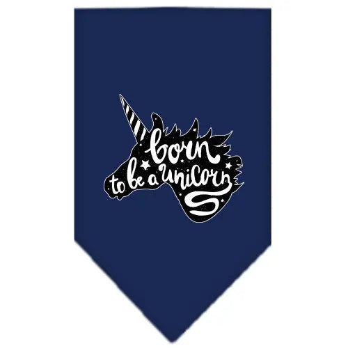 Born To Be A Unicorn Screen Print Bandana Navy Blue Large Default Title