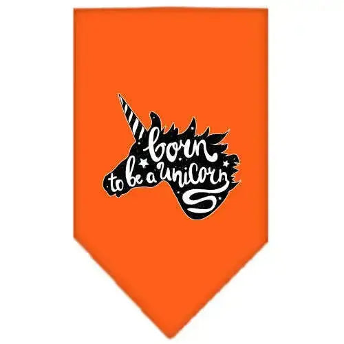 Born-To-Be-A-Unicorn-Screen-Print-Bandana-Orange-Large-GreatEagleInc-319348393