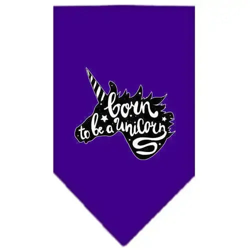 Born-To-Be-A-Unicorn-Screen-Print-Bandana-Purple-Small-GreatEagleInc-319346996