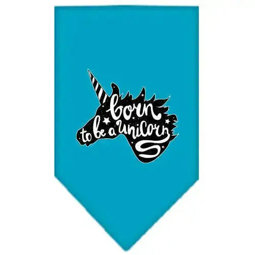 Born-To-Be-A-Unicorn-Screen-Print-Bandana-Turquoise-Large-GreatEagleInc-319348076