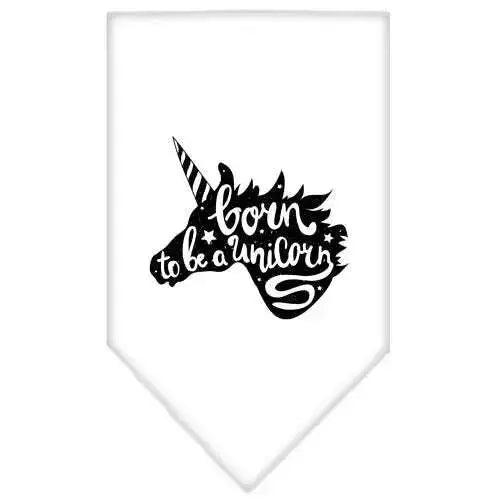 Born-To-Be-A-Unicorn-Screen-Print-Bandana-White-Large-GreatEagleInc-319347956