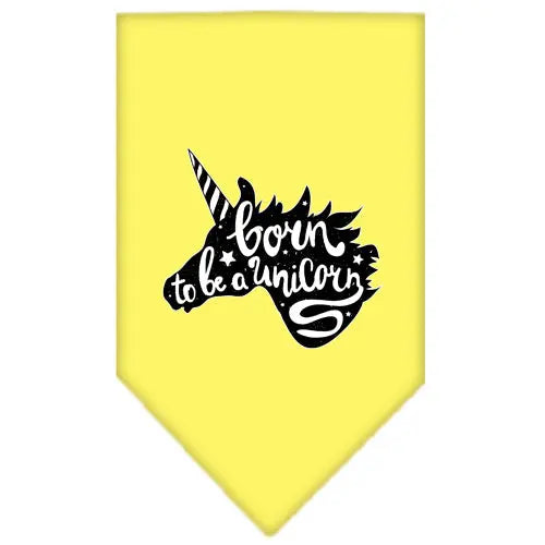 Born To Be A Unicorn Screen Print Bandana Yellow Large Default Title