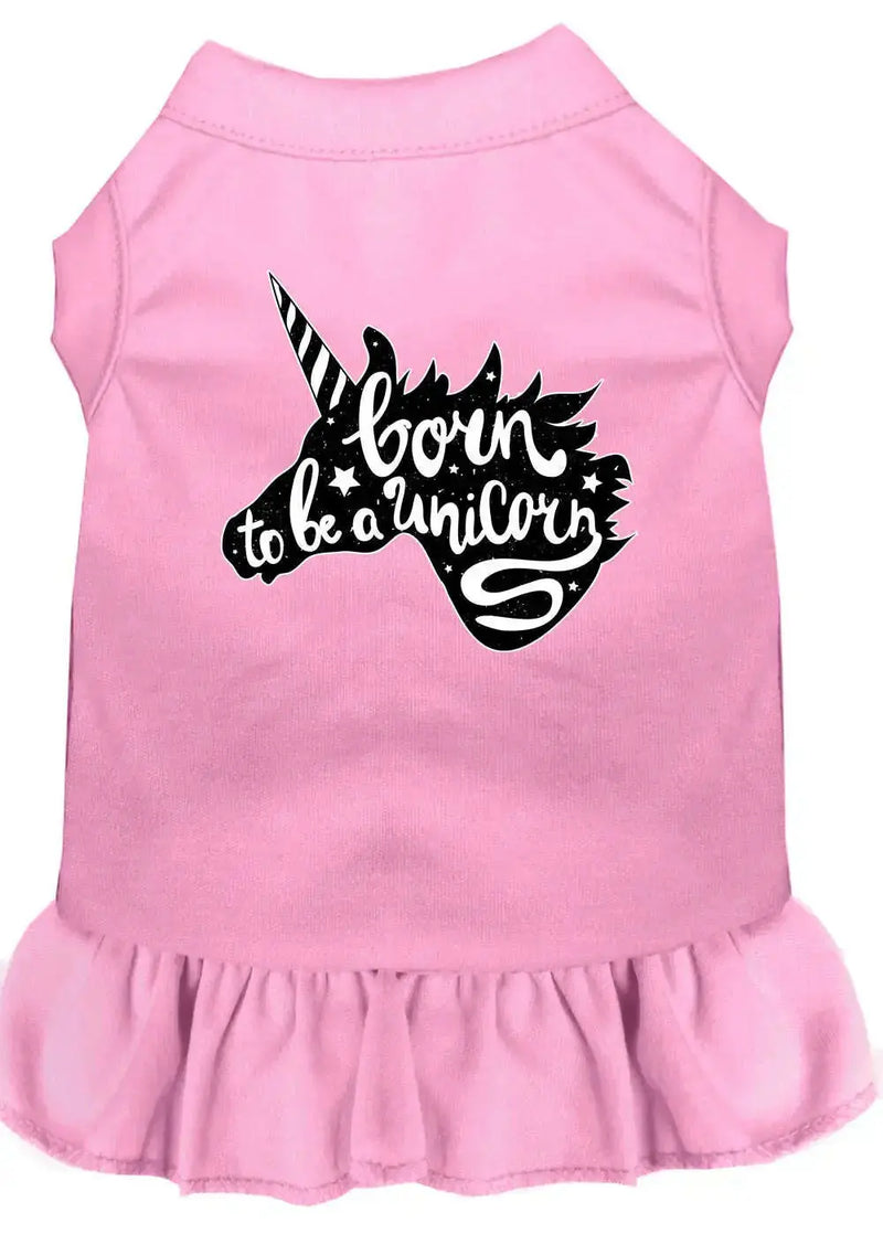 Born-To-Be-A-Unicorn-Screen-Print-Dog-Dress-Light-Pink-Xxxl-GreatEagleInc-318658342