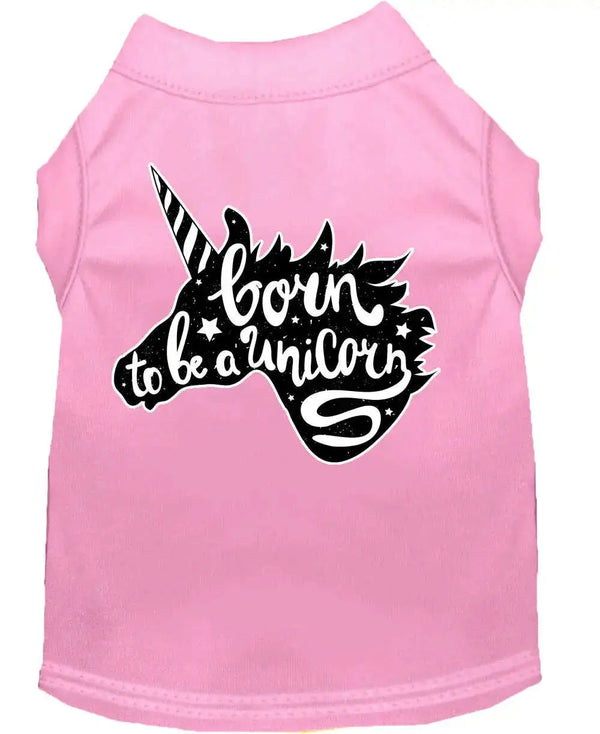 Born-To-Be-A-Unicorn-Screen-Print-Dog-Shirt-Light-Pink-Xxxl-GreatEagleInc-333805193