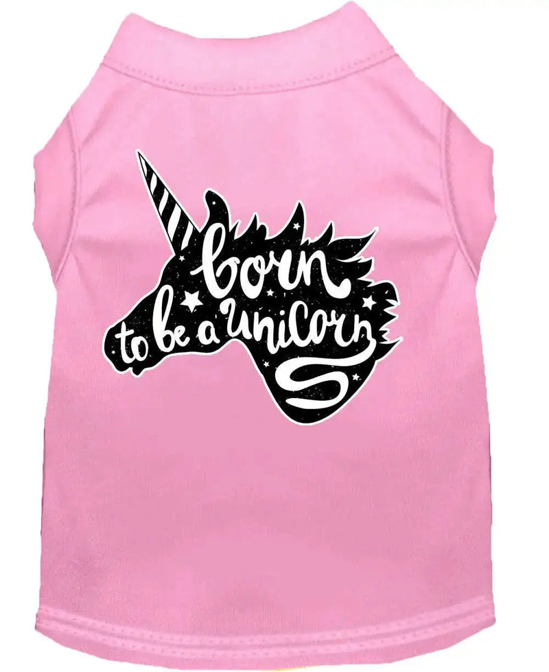 Born-To-Be-A-Unicorn-Screen-Print-Dog-Shirt-Light-Pink-Xxxl-GreatEagleInc-333805193