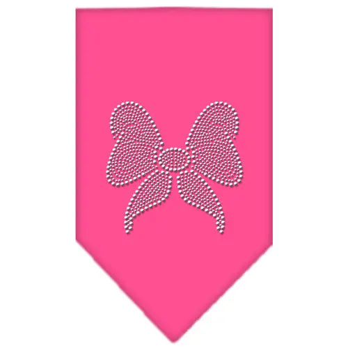 Bow Rhinestone Bandana Bright Pink Small Default Title