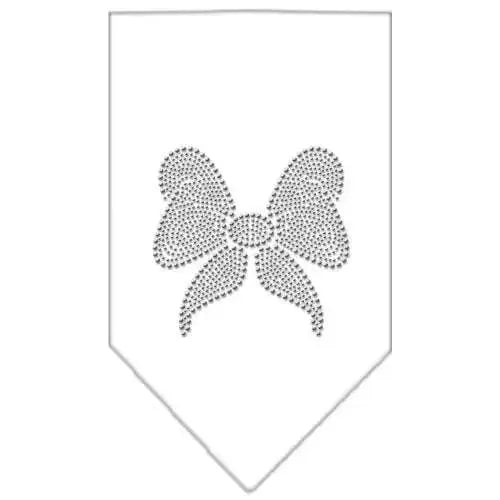 Bow-Rhinestone-Bandana-White-Small-GreatEagleInc-319066549