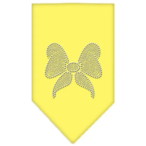 Bow Rhinestone Bandana Yellow Small Default Title