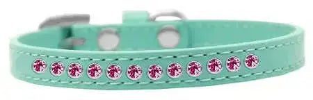 Bright-Pink-Crystal-Size-16-Aqua-Puppy-Collar-GreatEagleInc-318577394