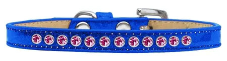 Bright Pink Crystal Size 16 Blue Puppy Ice Cream Collar Default Title
