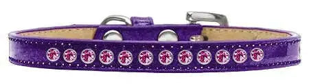 Bright-Pink-Crystal-Size-16-Purple-Puppy-Ice-Cream-Collar-GreatEagleInc-319621441