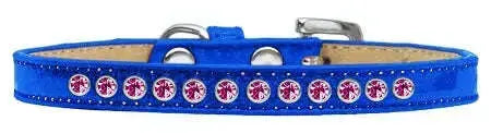 Bright-Pink-Crystal-Size-8-Blue-Puppy-Ice-Cream-Collar-GreatEagleInc-319622833