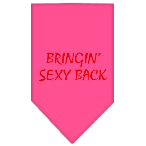 Bringin Sexy Back Screen Print Bandana Bright Pink Large Default Title