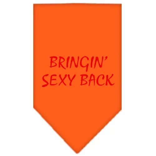 Bringin Sexy Back Screen Print Bandana Orange Small Default Title