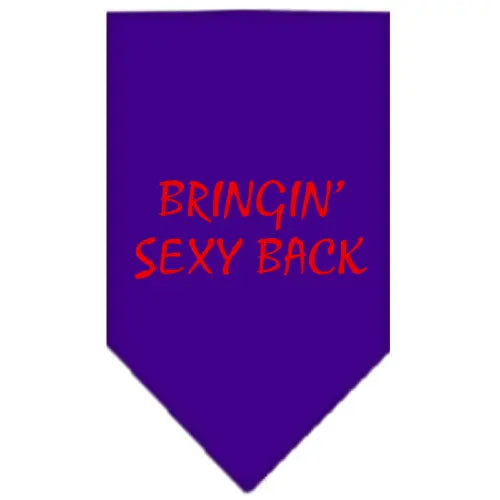 Bringin Sexy Back Screen Print Bandana Purple Small Default Title