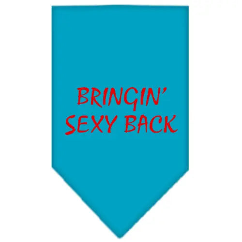 Bringin Sexy Back Screen Print Bandana Turquoise Small Default Title