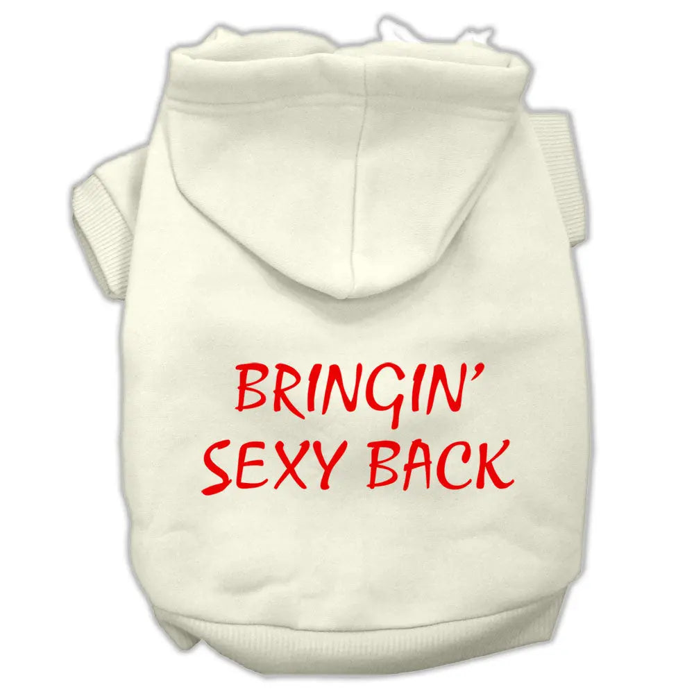 Bringin' Sexy Back Screen Print Pet Hoodies Cream Size Xs Default Title