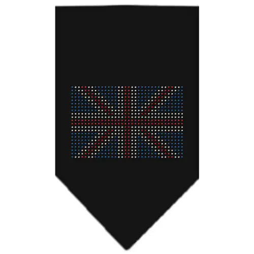 British Flag Rhinestone Bandana Black Small Default Title