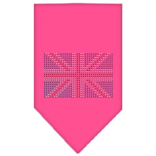 British Flag Rhinestone Bandana Bright Pink Large Default Title