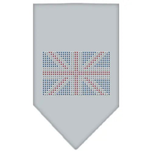 British Flag Rhinestone Bandana Grey Large Default Title