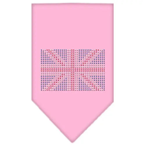 British Flag Rhinestone Bandana Light Pink Large Default Title