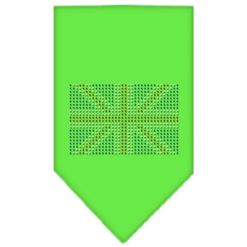 British Flag Rhinestone Bandana Lime Green Small Default Title