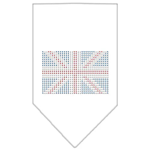 British Flag Rhinestone Bandana White Large Default Title