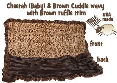 Brown Cheetah 1/2 Size pet Blanket Default Title