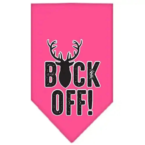 Buck-Off-Screen-Print-Bandana-Bright-Pink-Large-GreatEagleInc-334288849
