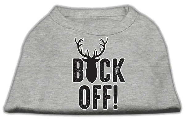 Buck-Off-Screen-Print-Dog-Shirt-Grey-Xl-GreatEagleInc-334308449