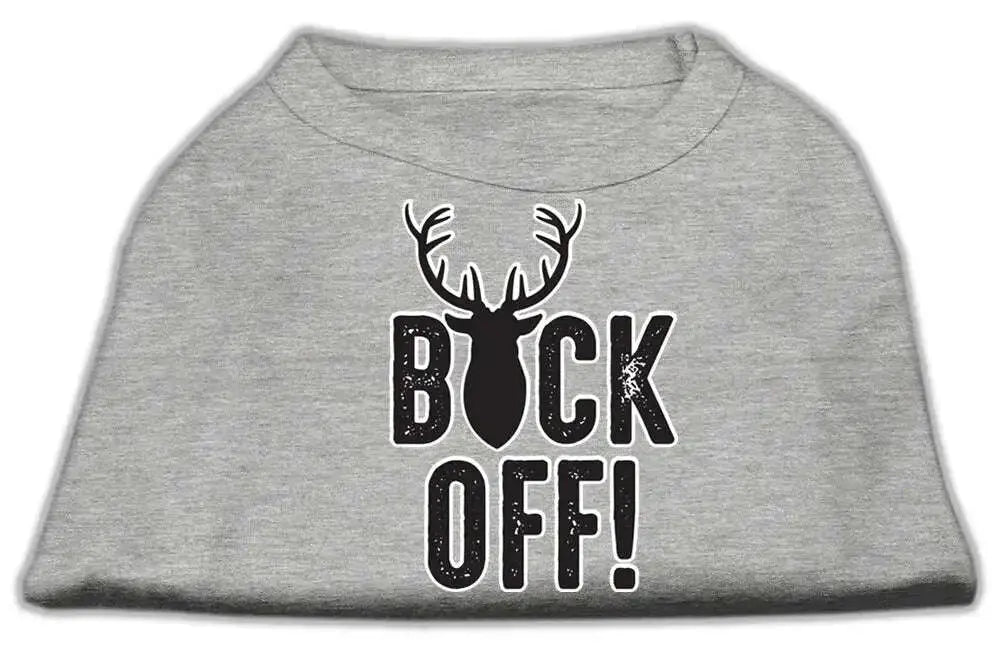 Buck-Off-Screen-Print-Dog-Shirt-Grey-Xs-GreatEagleInc-334309860