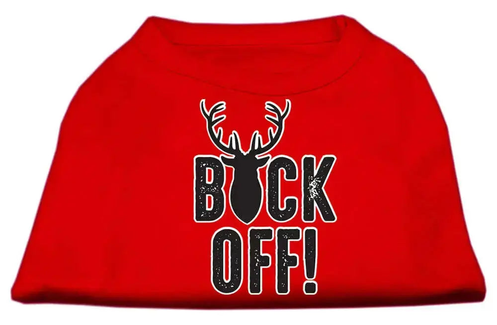 Buck-Off-Screen-Print-Dog-Shirt-Red-Xl-GreatEagleInc-334308860