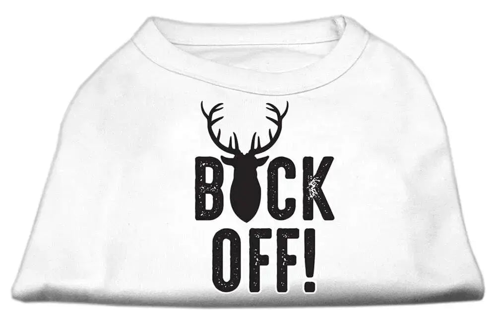 Buck-Off-Screen-Print-Dog-Shirt-White-Xl-GreatEagleInc-334308973