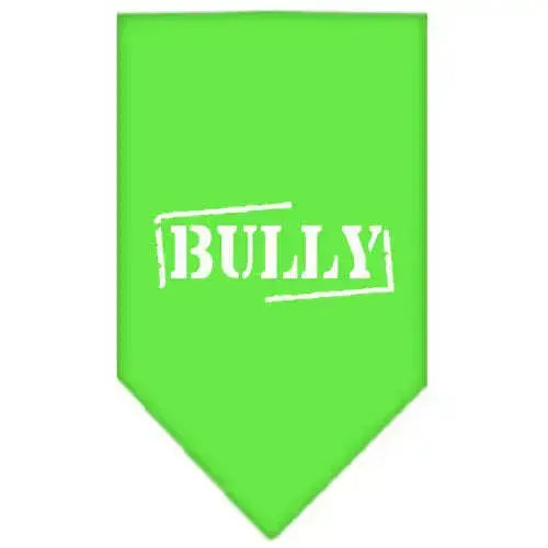 Bully-Screen-Print-Bandana-Lime-Green-Small-GreatEagleInc-333820242