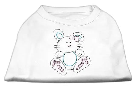 Bunny Rhinestone Dog Shirt White Lg Default Title