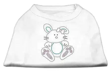 Bunny-Rhinestone-Dog-Shirt-White-Lg-GreatEagleInc-320149825