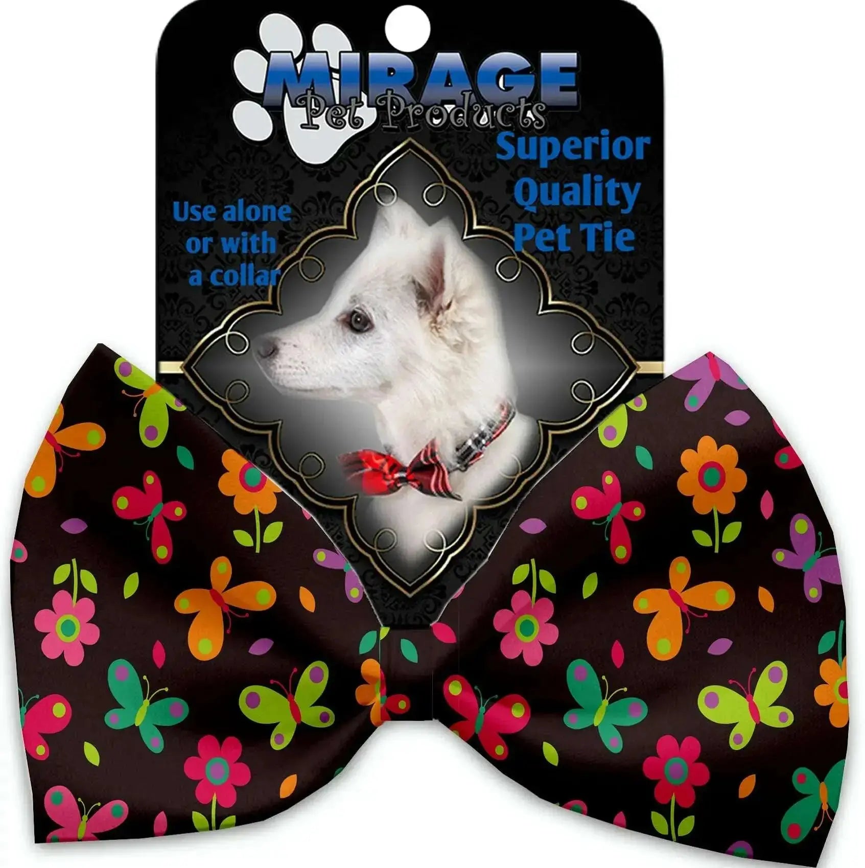 Butterflies-In-Brown-Pet-Bow-Tie-GreatEagleInc-333664358