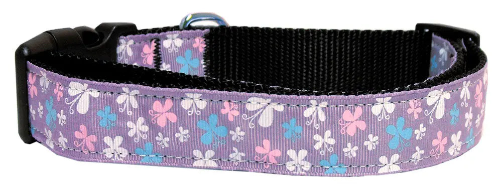 Butterfly Nylon Ribbon Collar Lavender Xs Default Title