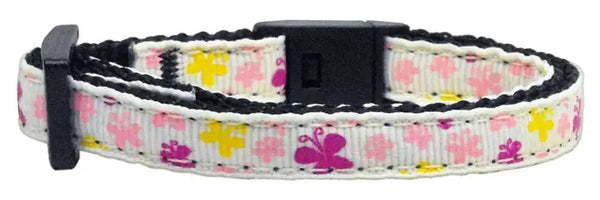 Butterfly-Nylon-Ribbon-Collar-White-Cat-Safety-GreatEagleInc-318818136