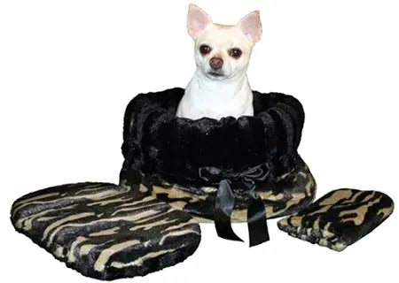 Camo Reversible Snuggle Bugs Pet Bed, Bag, And Car Seat In One Default Title