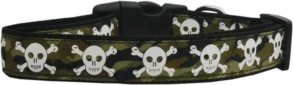 Camo-Skulls-Nylon-Dog-Collar-Sm-GreatEagleInc-320031341