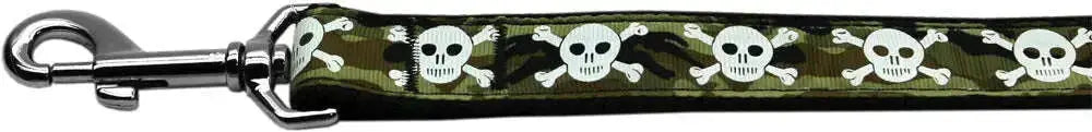 Camo-Skulls-Nylon-Dog-Leash-5-8-Inch-Wide-6ft-Long-GreatEagleInc-320031566